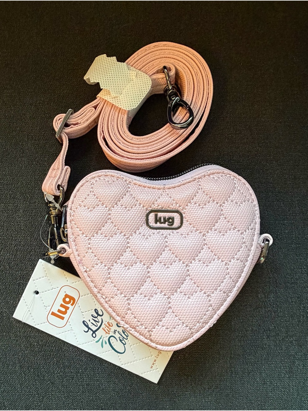 Lug Heartbeat Matte Luxe VL (Vegan Leather) Mini Crossbody Bag – Bubble Pink